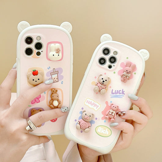 Funda para Celular Oso 3D con Orejas - Diseño Lindo para Mujeres - Image 6