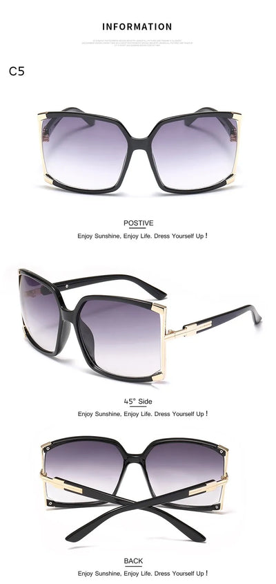 Gafas de Sol Cuadradas de Marco Grande para Mujer - Image 26