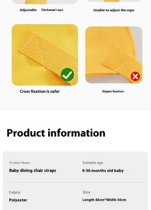 Cinturón de Seguridad Universal para Silla de Comer Bebé - Arnés Portátil - Image 12