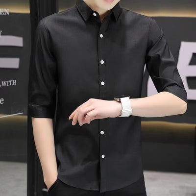 Camisa Entallada de Manga Corta para Hombre - Image 9