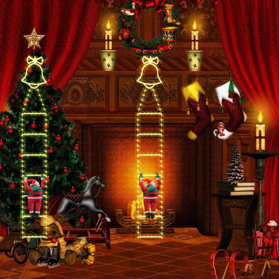 Cadena de Luces LED Navideñas con Papá Noel Escalador - Image 7