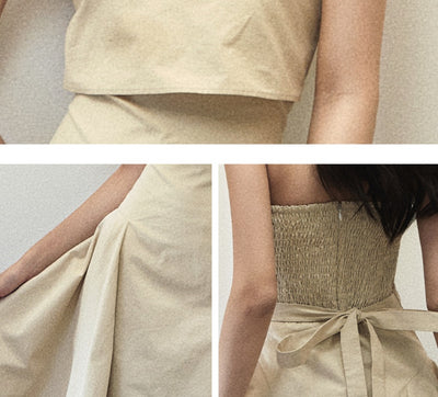 Vestido Tubo Plegable de Doble Capa - Image 2