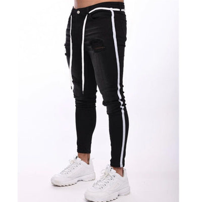 Jeans Slim Fit Rotos con Encaje y Cordones - Image 13