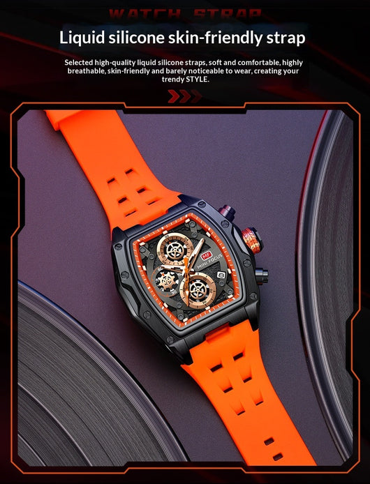 Reloj Cronógrafo Deportivo Estilo Pista para Hombre con Cristal Curvo y Diseño Esqueletizado - Image 22