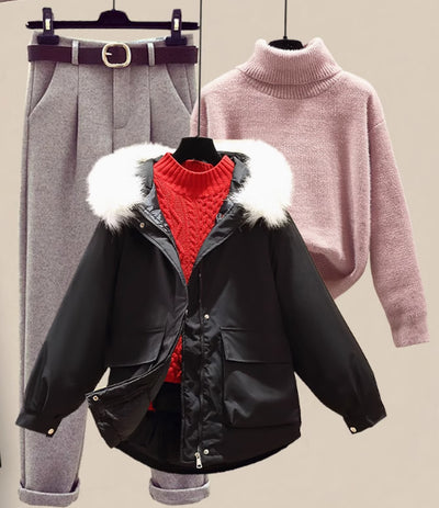 Conjunto de Sudadera Acolchada de Algodón para Mujer - Image 12