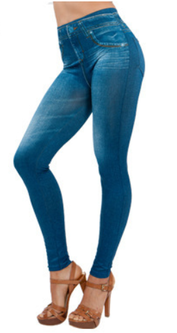 Leggings de Mezclilla con Corsé Falso y Bolsillos - Image 7