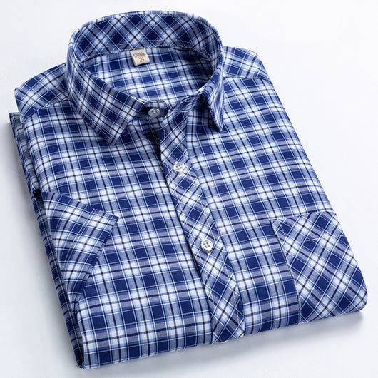 Camisa Casual de Manga Corta para Hombre con Cuello Solapa - Image 6