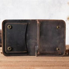 Billetera de Cuero Crazy Horse Estilo Retro Europeo Americano para Hombre - Image 36