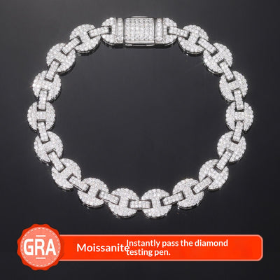 Collar y Pulsera de Plata 925 con Moissanita 8mm - Joyería Personalizada para Hombre - Image 6