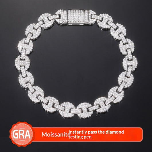 Collar y Pulsera de Plata 925 con Moissanita 8mm - Joyería Personalizada para Hombre - Image 6