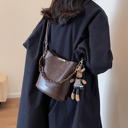 Bolsa Retro Estilo Messenger con Diseño de Cubo Portátil