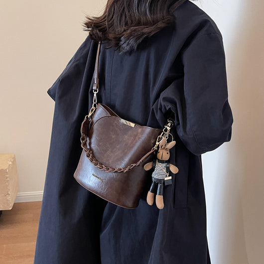 Bolsa Retro Estilo Messenger con Diseño de Cubo Portátil