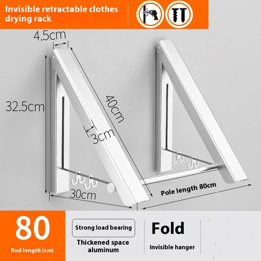 Tendedero Invisible Plegable de Aluminio sin Perforaciones - Image 3