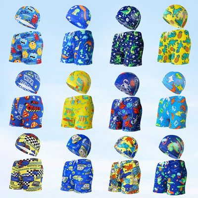 Traje de Baño Infantil con Gorro de Natación para Vacaciones en Playa - Image 2