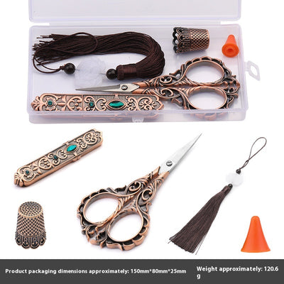 Kit Retro de Costura Completo con Dedal, Aguja y Accesorios en Caja - Image 4