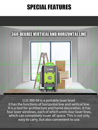 Nivel Láser Verde 3D de 16 Líneas - Precisión Profesional - Image 9