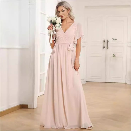 Vestido de Noche Mesh Unicolor Elegante - Image 15