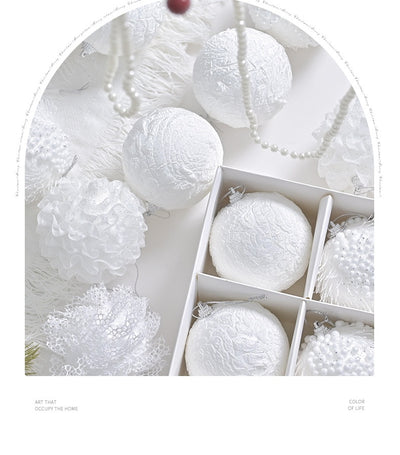 Esfera Navideña con Encaje y Brillo - Adorno Colgante en Caja de Regalo - Image 7