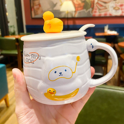 Taza de Cerámica con Patito Amarillo Adorable para el Hogar - Image 5