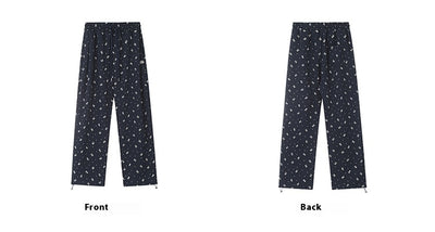 Pantalones de Chándal Vintage con Lazo y Lunares - Pierna Recta Ancha para Mujer - Image 11
