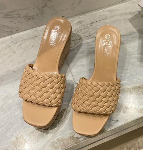 Sandalias Cuña Tejidas con Diseño Madera - Comodidad y Estilo - Image 2