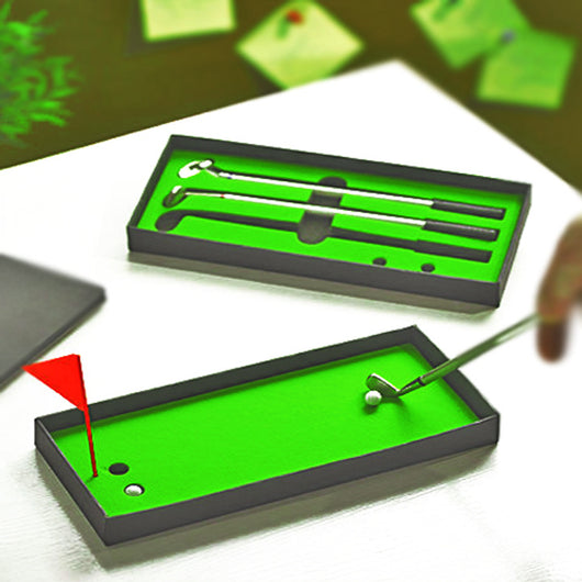 Set de Bolígrafo Putter Mini Golf de Escritorio con Palo Metálico