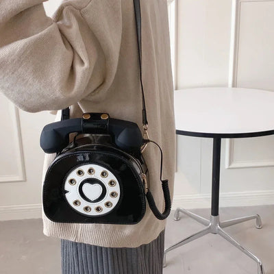 Bolso Bandolera Retro Teléfono para Mujer - Cuero PU Casual y Versátil - Image 4