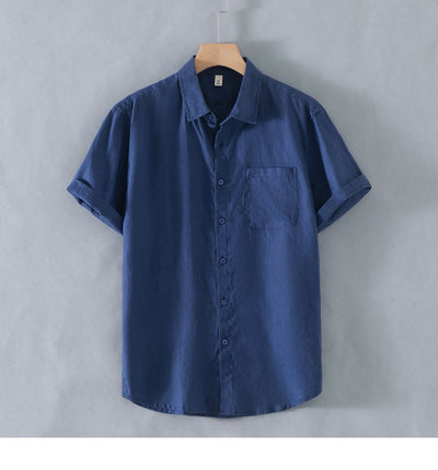 Camisa de Lino Suelta Manga Corta - Comodidad Casual - Image 20
