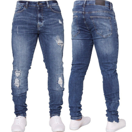Pantalones Vaqueros Rotos Blancos para Hombre - Image 8