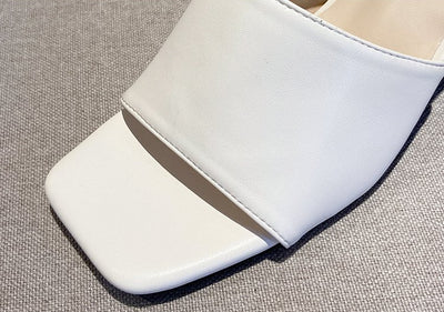 Sandalias y Pantuflas Talla Grande con Tacón Grueso y Punta Cuadrada - Image 21