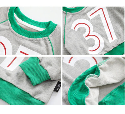 Suéter Infantil Otoño con Cuello Redondo y Diseño de Letras - Unisex Coreano - Image 14