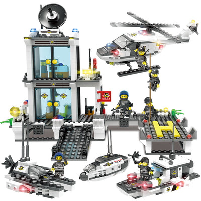 Bloques de Construcción Portaaviones Militar Policía para Niños - Image 18