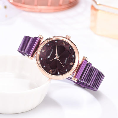 Set de Reloj para Dama con Correa de Malla de Aleación y Brazalete - Image 43