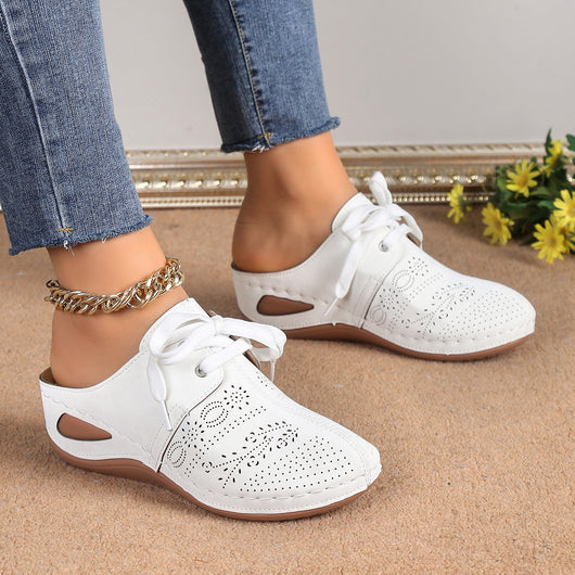 Sandalias Deportivas Mujer Verano con Cuña y Encaje - Chanclas Huecas Transpirables - Image 8