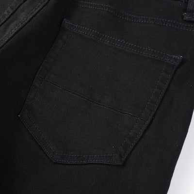 Jeans Slim Fit Rotos con Parches Plateados para Hombre - Image 20