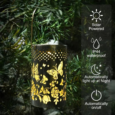 Lámpara Solar Mariposa Decorativa con Proyección de Luz para Jardín - Image 11