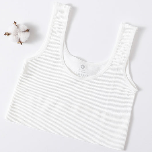 Chaleco Camiseta Mujer Blanco Verano - Image 3