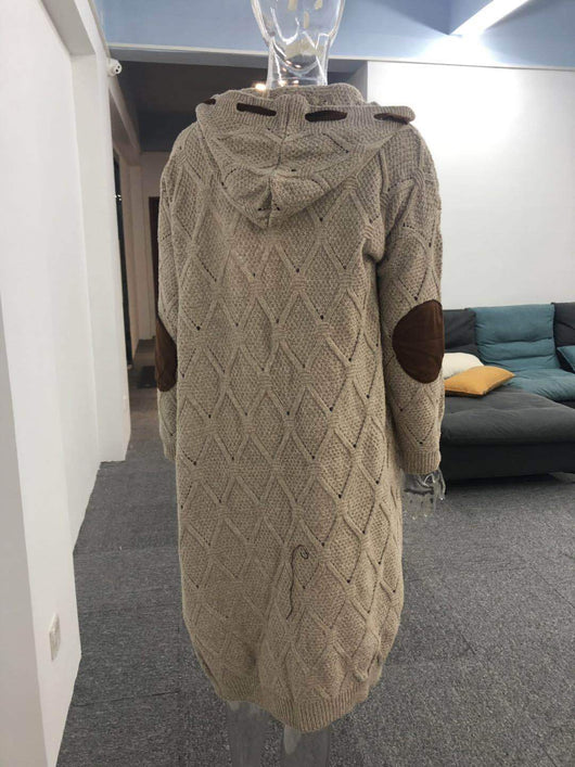 Cardigan Suéter Manga Larga con Gorro a Juego de Colores - Image 8