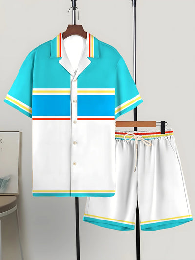 Conjunto Hombre Playera y Shorts Estampados Modernos y Cómodos - Image 12