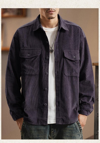 Chaqueta de Trabajo Pesada Estilo Retro Americano para Hombre - Image 30