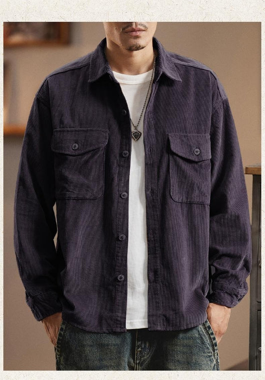 Chaqueta de Trabajo Pesada Estilo Retro Americano para Hombre - Image 30