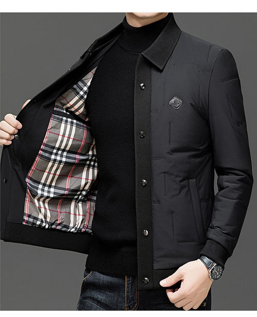 Chaqueta Acolchada con Solapa y Bajo Redondeado - Image 24