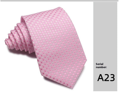 Corbata Jacquard Rayada 8CM para Hombre - Rojo, Negro y Azul - Image 34