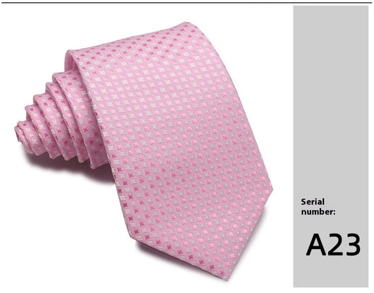 Corbata Jacquard Rayada 8CM para Hombre - Rojo, Negro y Azul - Image 34