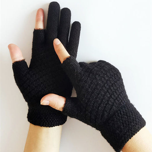 Guantes de Lana Cepillada Tejidos Cálidos con Textura Suave Jacquard - Image 7