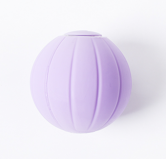 Orange smart bouncing rolling silicone ball toy for cats, shown with its white packaging box and a white USB charging cable. - Image 15