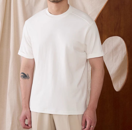 Camiseta Básica Ajustada Cuello Redondo Transpirable Multiusos - Image 6