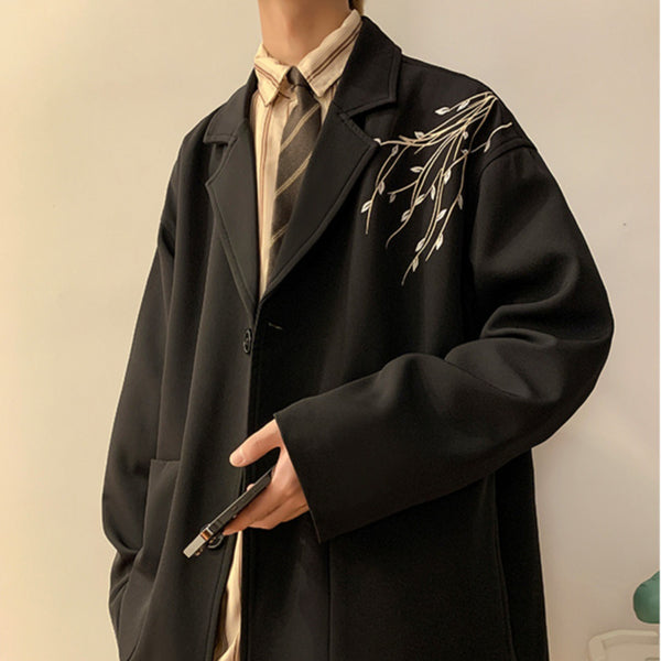 Blazer Casual de Otoño para Hombre con Cuello Alzado