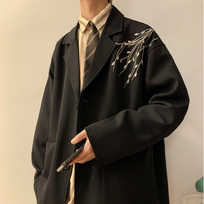 Blazer Casual de Otoño para Hombre con Cuello Alzado