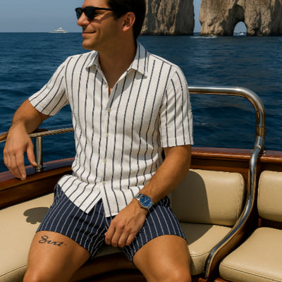 Conjunto de Camisa y Shorts para Playa Hombre